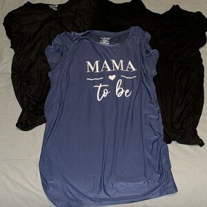 Three maternity shirts